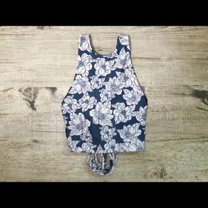ACACIA | GENOA TOP | BLUE MAGNOLIA PRINT